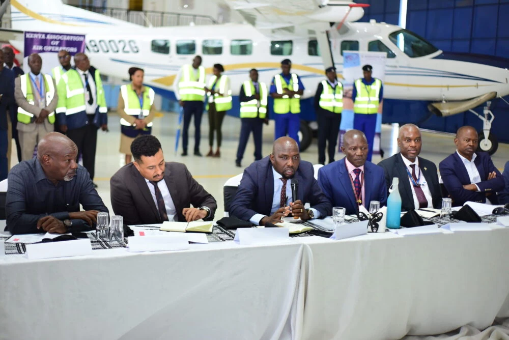 CS Hon. Kipchumba Murkomen, E.G.H. Meets with KAAO and Key Stakeholders at Wilson Airport